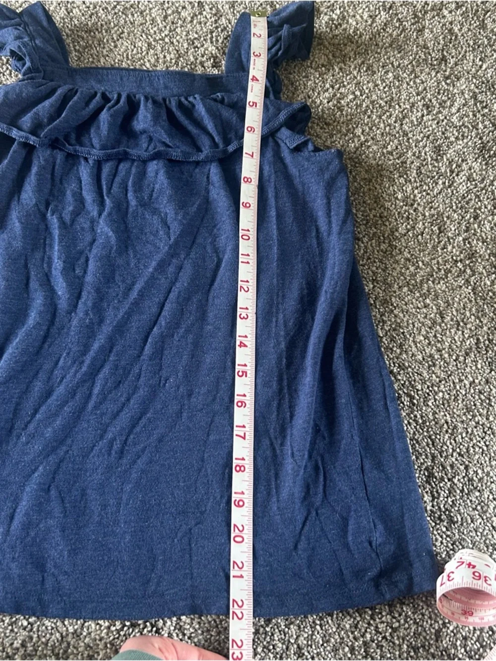 [Cat & Jack] Blue Tank w Ruffle Straps